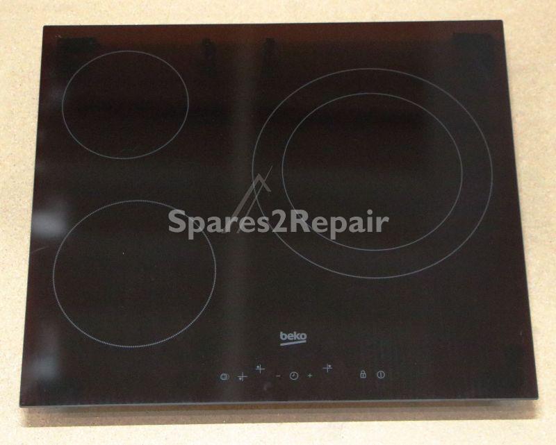 Ceramic Surface - 4410300392 C00864636 VitrocÉramique Frame Burner Plate Group Black [Arcelik]