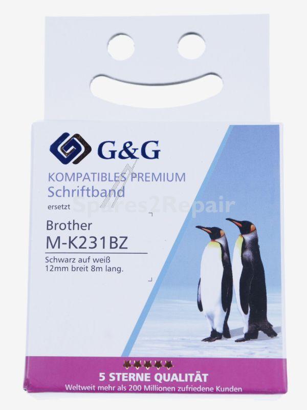 G&g Colour Cartridge - Ribbon Alternative To M-k231bz, Black On White