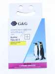 G&g Colour Cartridge - Ribbon Alternative To Tze-611, Black On Yellow