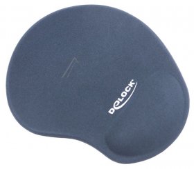 Delock Mousepads - Ergonomisches Mauspad Mit Gel Handballenauflage Schwarz 230 X 202 X 24 Mm