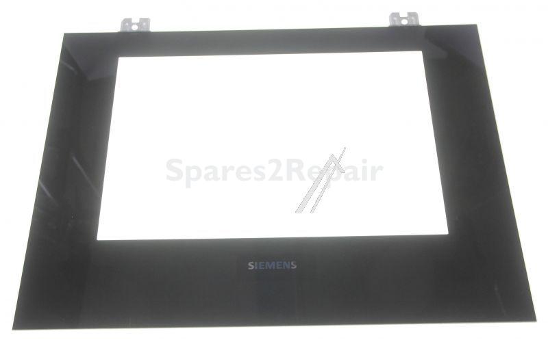 Glass Plate For Oven - 20004583 Glass Front Panel For 60 Cm Appliances With Microwave Black [Bosch Siemens]