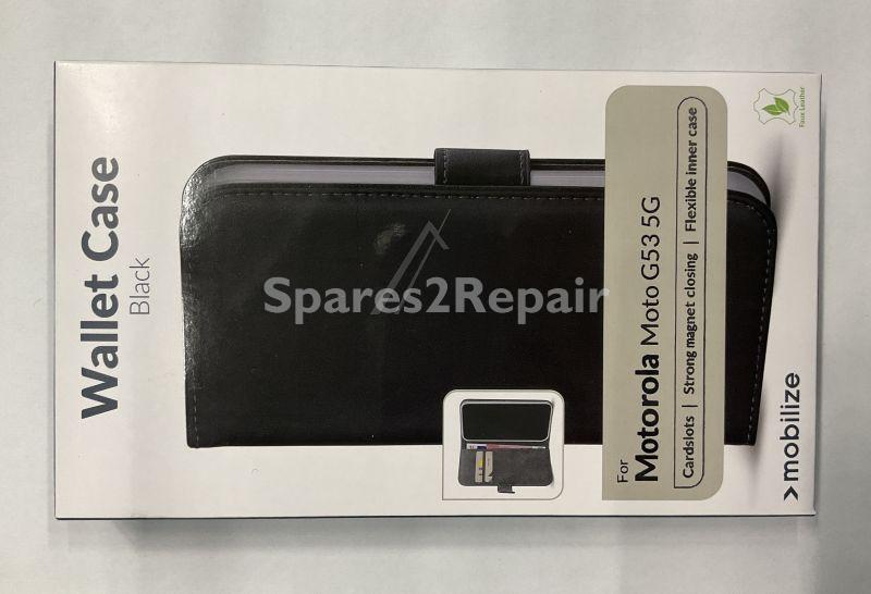 Mobilize Leather Bag Gsm - 28788 Mobilize Classic Gelly Wallet Book Case Motorola Moto G53 5g Black