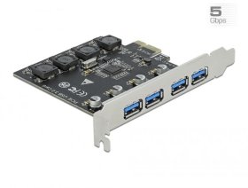 Delock Usb Controller Pci Express - Pci Express X1 Karte Zu 4 X Extern Usb Typ-a Buchse Superspeed Usb (usb 3 2 Gen 1) - 90509