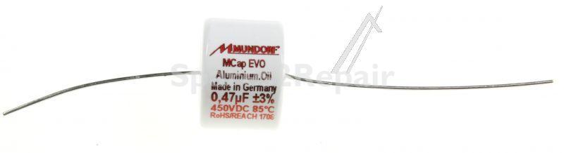 Mundorf Foil Capacitor - 0 47uf-450v Audio Filmcap Axial 85° 20x14mm