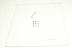 Stacking Tray - 5938190100 C00873105 91cm Glass Shelf Frz Short 294x324x4 [Arcelik]