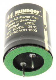 Mundorf 63v Radial Electrolytic 125 De - 4700uf-63v Audio Elcap Radial 125° 30x35mm Snap-in
