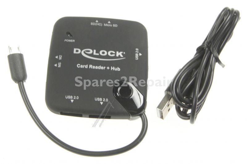 DELOCK Cable/Plugs/Adapter MICRO USB OTG CARD READER + 3 PORT USB HUB