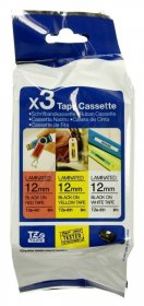 Brother Colour Cartridge - Tze31m3 Label Tape Multipack 12mm-8m Laminated Brother 3e