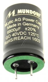 Mundorf Radialelectrolytics 125 Degree - 6800uf-40v Audio Elcap Radial 125° 25x35mm Snap-in