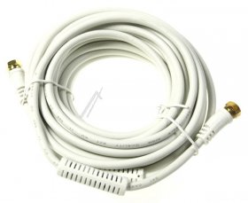 Asci Sat Connecting Cable - F-anschluÃ?kabel 7,50m, WeiÃ?, Mantelstromfilter