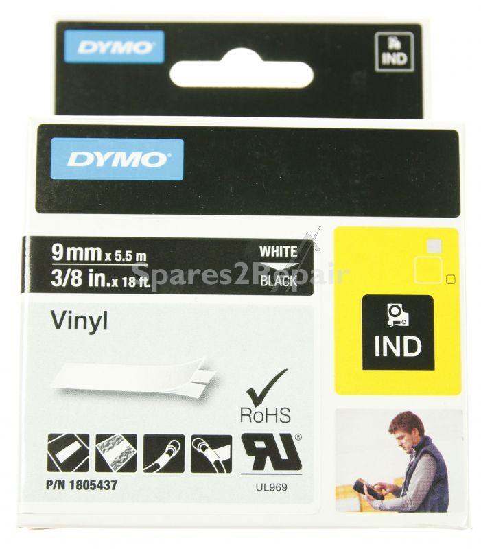 Dymo Colour Cartridge - Schriftband Weiss Auf Schwarz 9mm- 5,5m Fur Rhino 4200-5000-