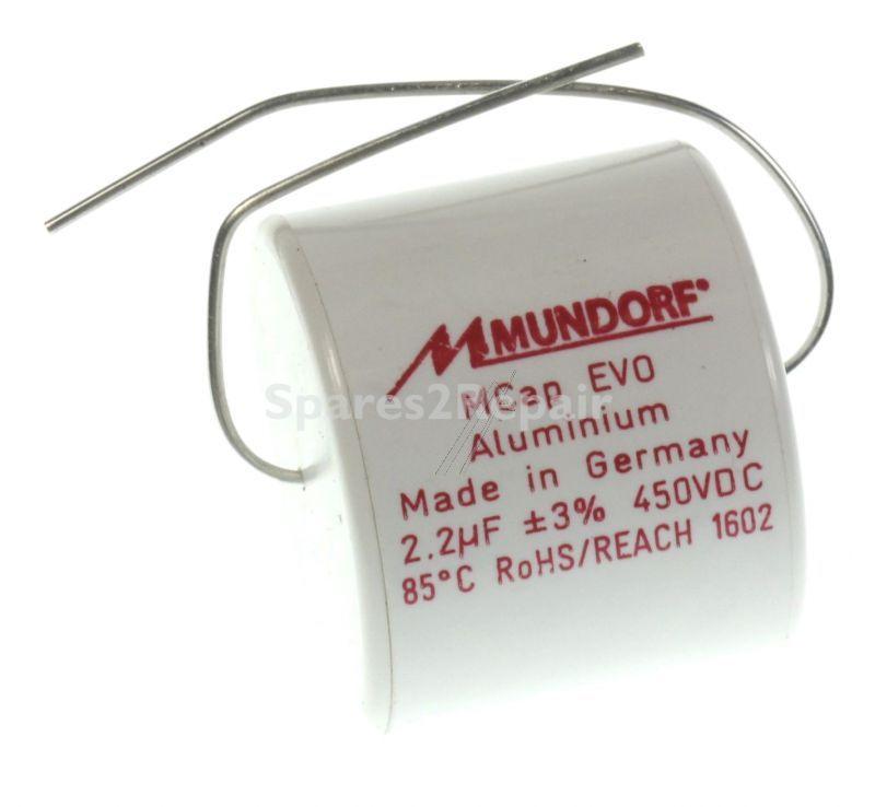 Mundorf Foil Capacitor - 2,2uf-450v Audio Filmcap. Axial 85° 25x21mm