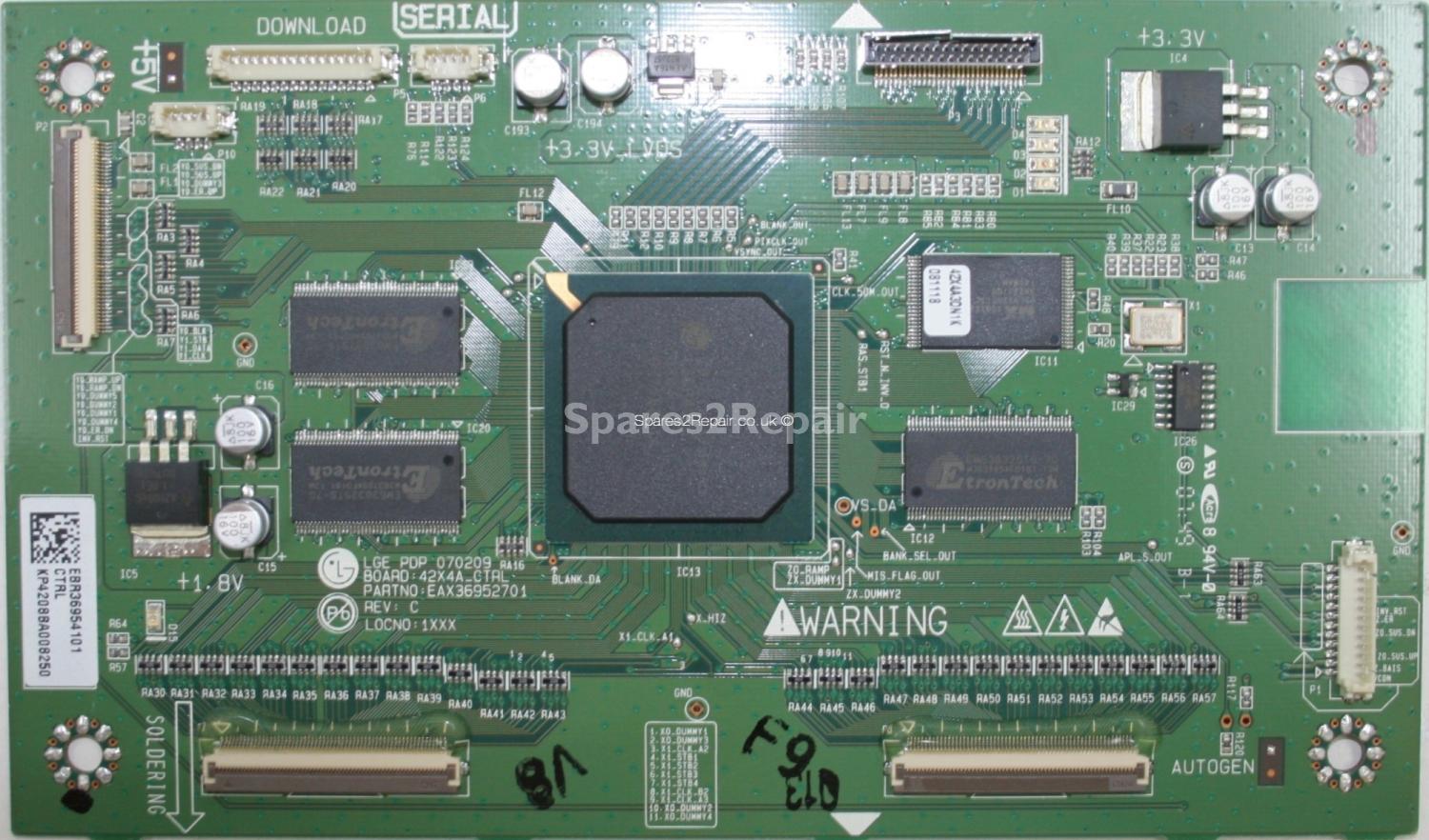 LG 42PC1D - LVDS - EBR36954101 - EAX36952701 REV C - 42X4A_CTRL - PDP 070209