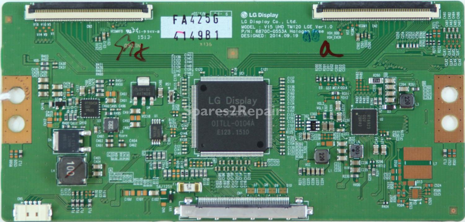 LG 55UF860V - T-Con - 6871L-4149B - 6870C-0553A - V15 UHD TM120 LGE VER1.0