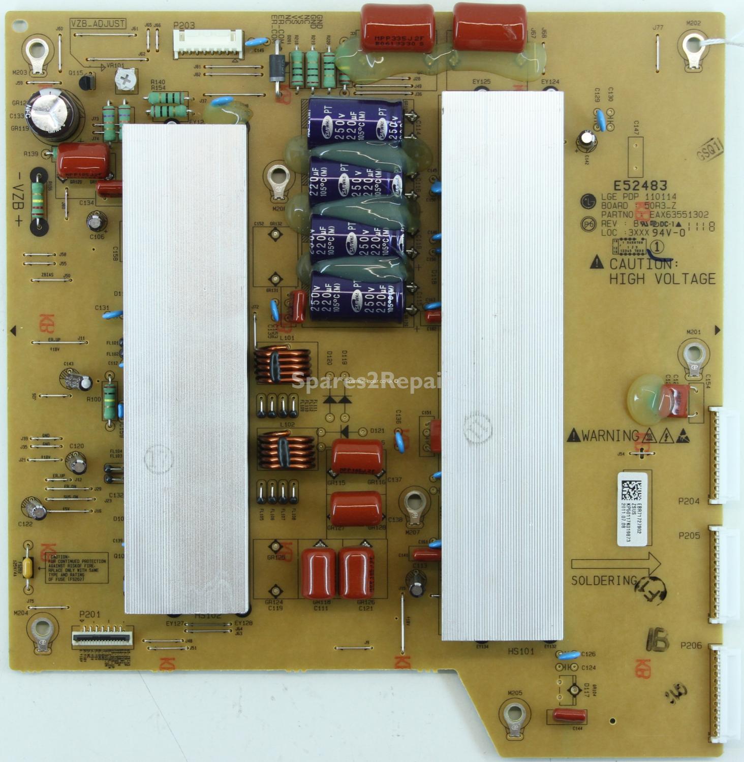LG 50PV350T - ZSUS - EAX63551302 - REV:B - EBR71727902 - PDP 110114 - 50R3_Z