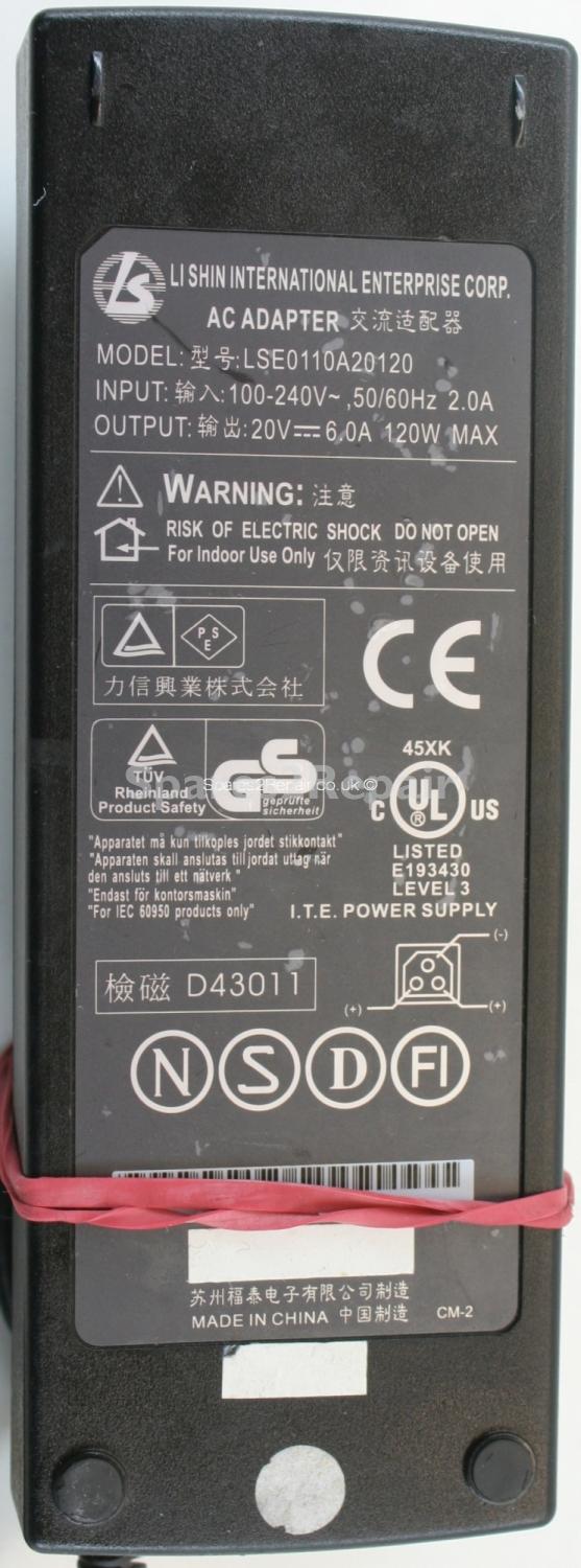 Li Shin - Charger - LSE0110A20120 - 20V 6A (Original)