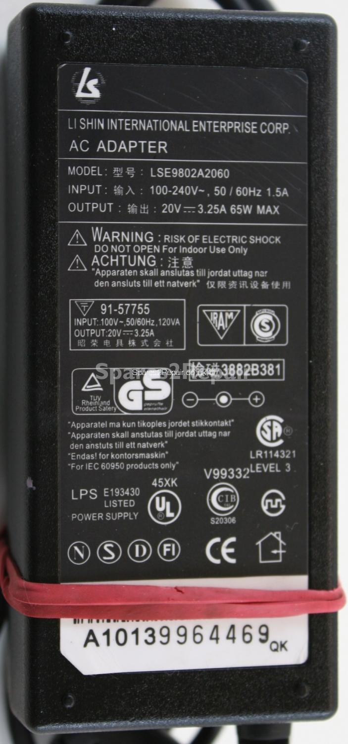 Li Shin - Charger - LSE9802A2060 - 20V 3.25A (Original)