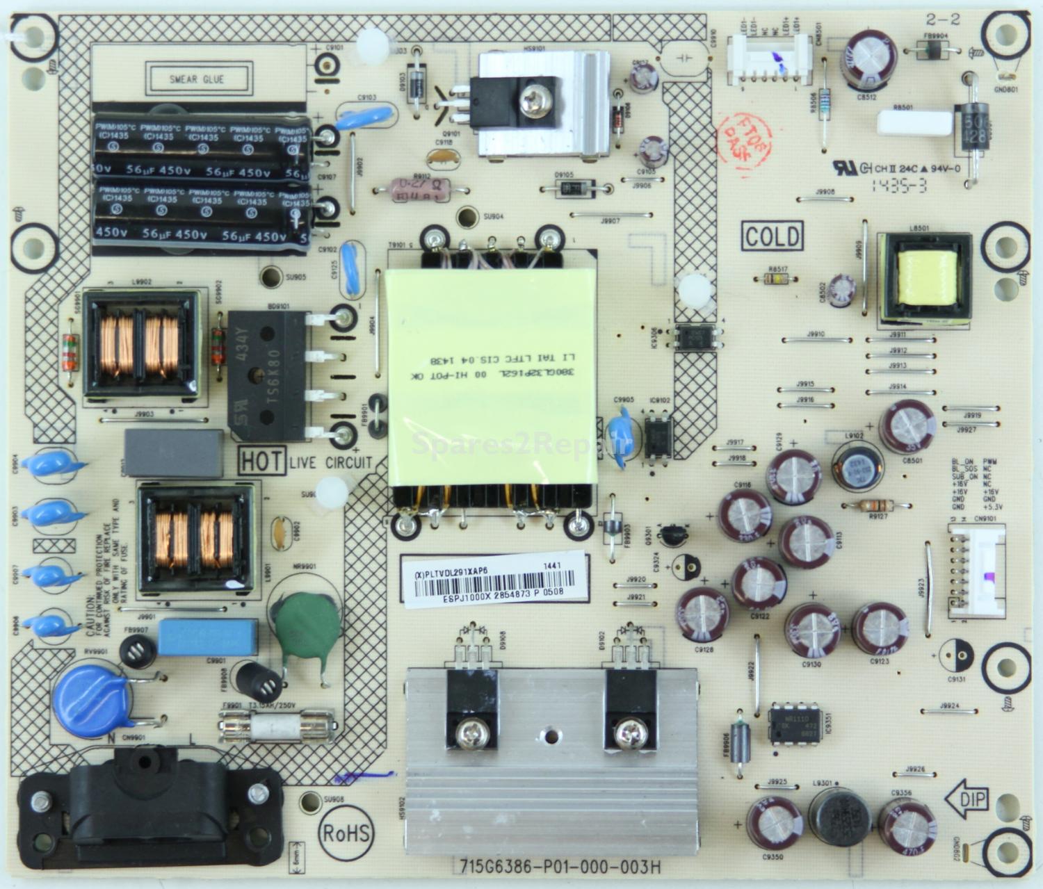 Panasonic TX-32AS500B - PSU - 715G6386-P01-000-003H - PLTVDL291XAP6