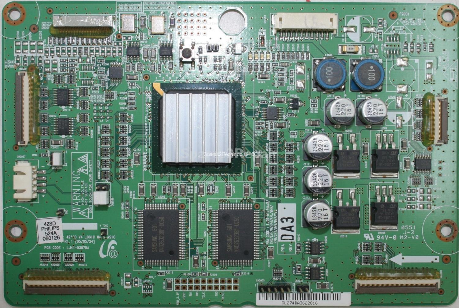 Philips 42PF5520D/10 - LVDS - LJ92-01274D A3 - LJ41-03075A - R1.1 - 42SD V4 LOGIC MAIN_ASIC