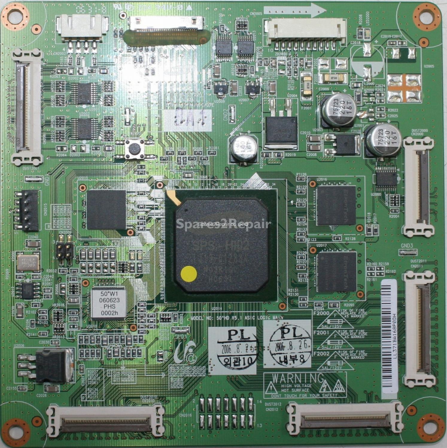 Philips 50PF9631D/5 - LVDS - LJ92-01371B A1 - LJ41-03703A - R1.6 - 50HD V5.1 ASIC LOGIC MAIN