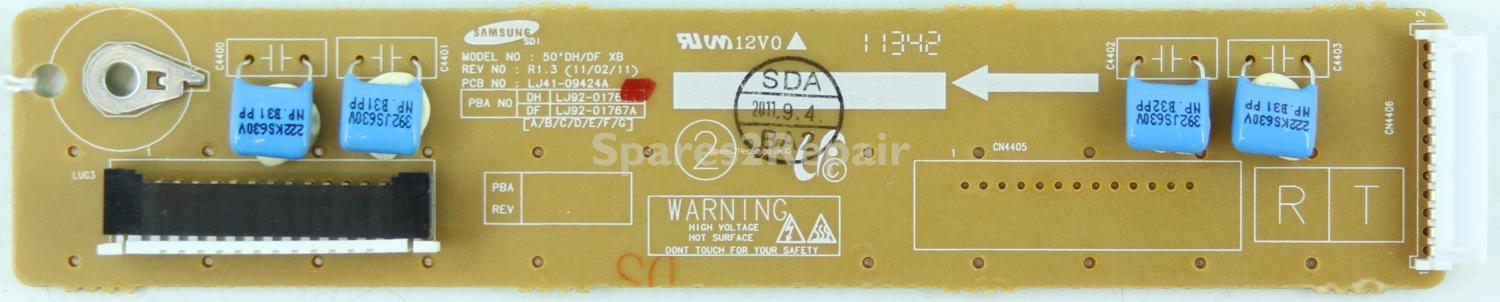 Samsung PS51D495A1K - XBUFFER - LJ41-09424A - R1.2 - LJ92-01761B A2 - 50DH/DF XB