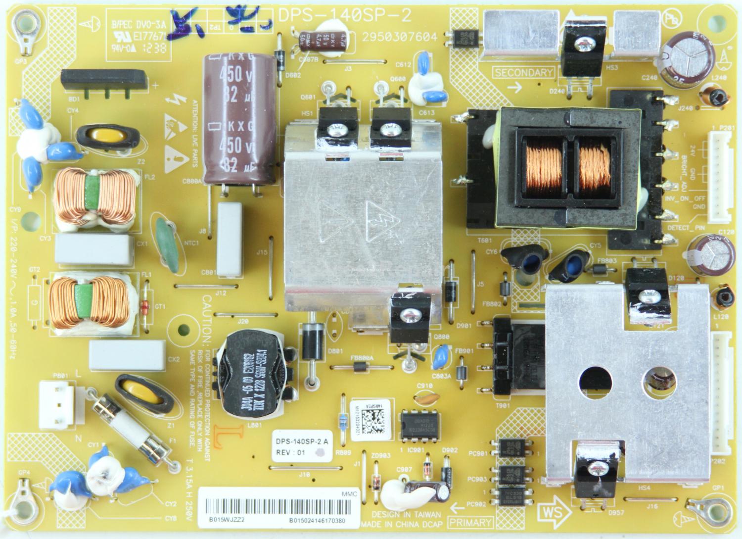Sharp LC-32LE244E - PSU - DPS-140SP-2 - 2950307604 - B015WJZZ2 - DPS-140SP-2 A REV 01