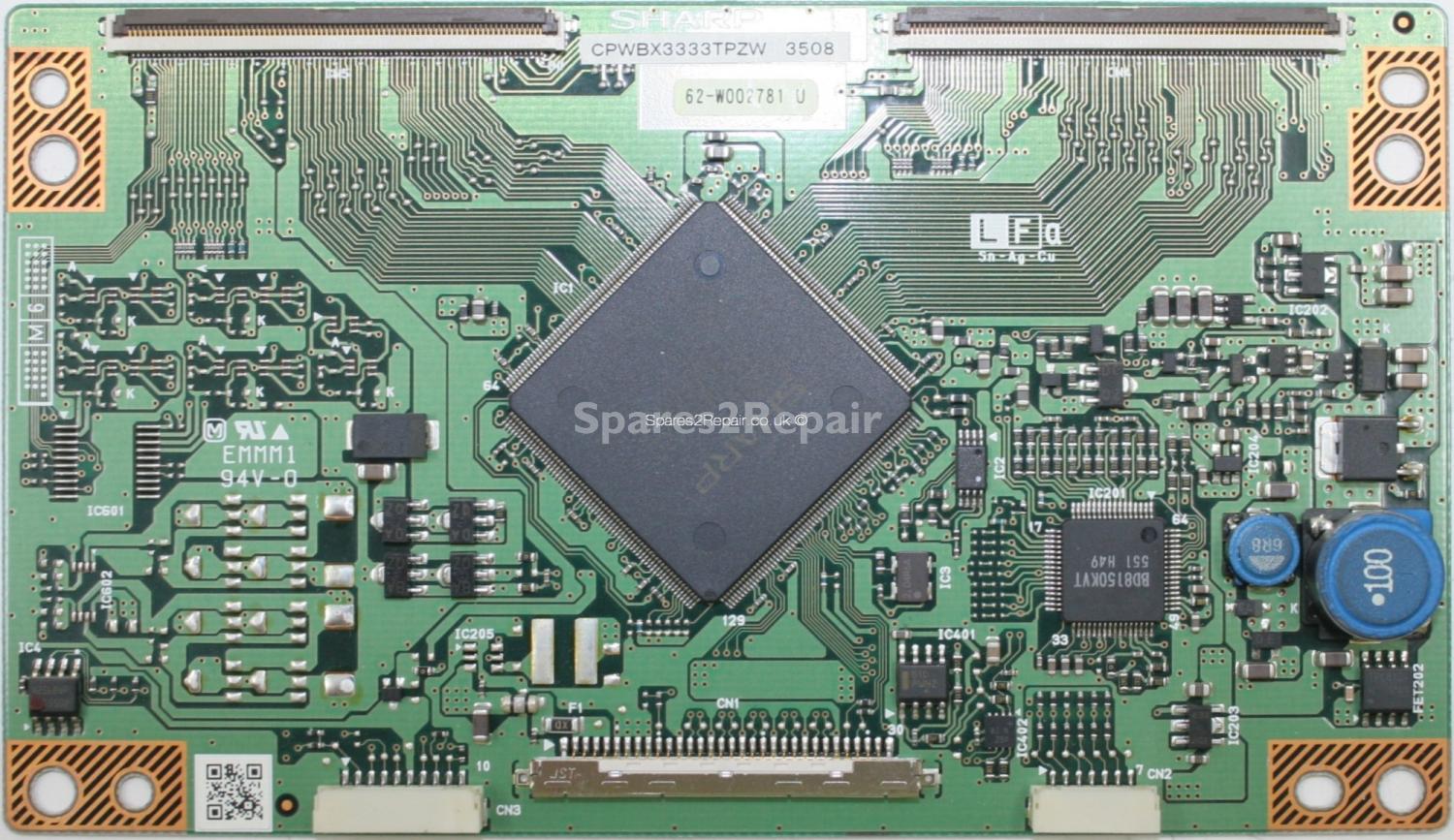 Sharp LC-37P70E - LVDS - CPWBX3333TPZW - 3508 - 62-W002781 U